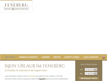 Tablet Screenshot of hotel-feneberg.at